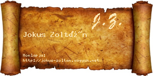 Jokus Zoltán névjegykártya